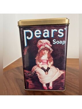 PEARS SOAP Vintage Tin Collectible Storage Decorative Victorian Girl Cottagecore